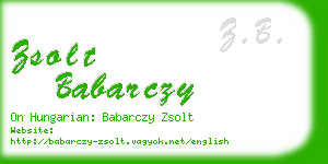 zsolt babarczy business card